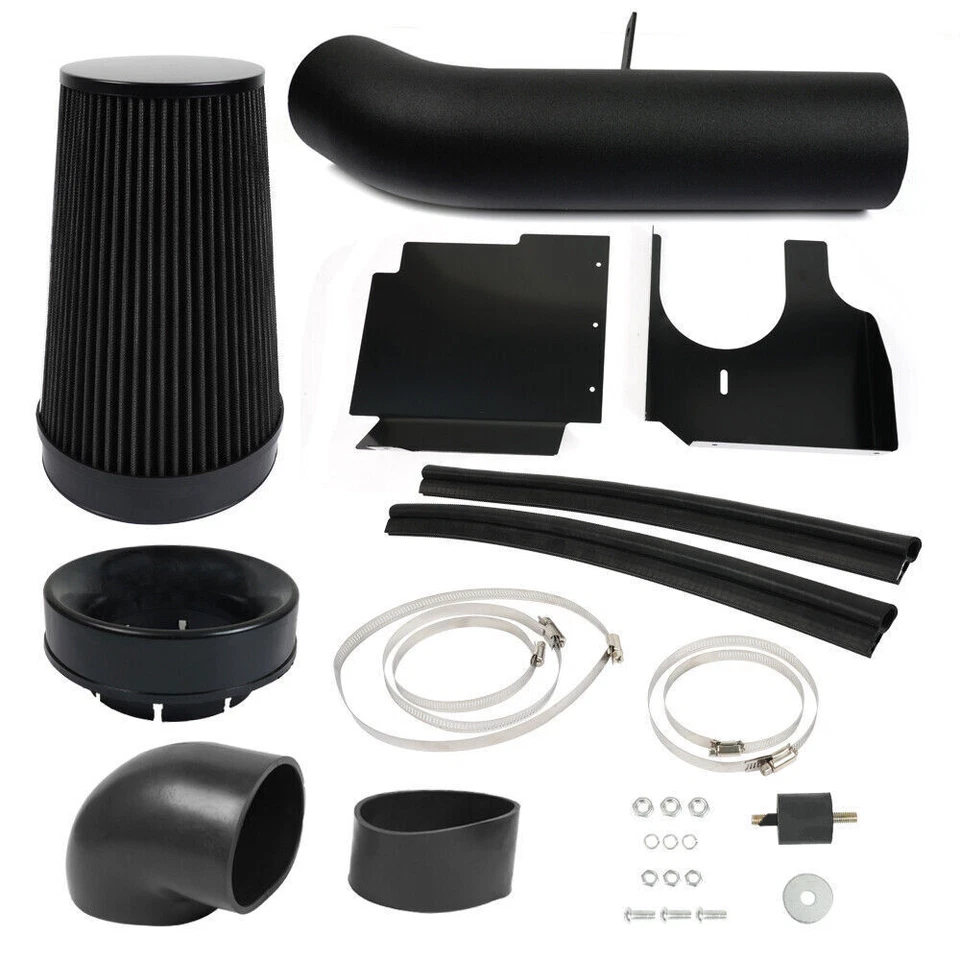 4" Black Cold Air Intake+Heat Shield Kit For 99-06 GMC/Chevy V8 4.8L/5.3L/6.0L - Image 4 of 4