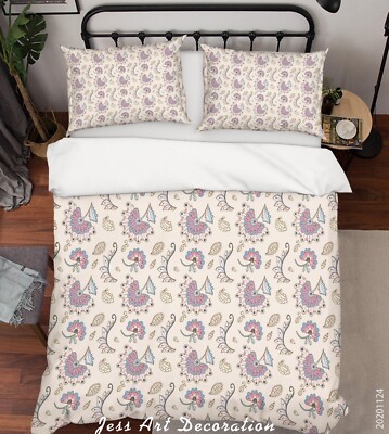 3D Art Decoration Pattern Quilt Cover Set Bedding Sets Pillowcases Queen 9