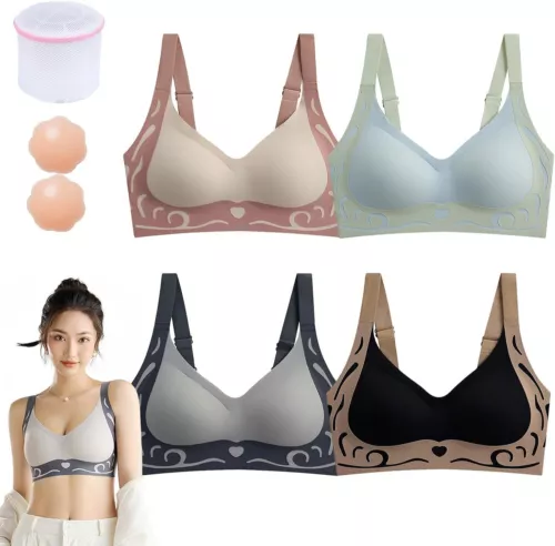 Dawncog Wireless Push Up Bra 2024 Super Gather Push-Up Anti Sagging for Senior - Picture 2 of 28