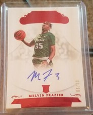 2018-19 Panini Flawless Melvin Frazier RUBY AUTO RC #147 SP 09/20 TULANE