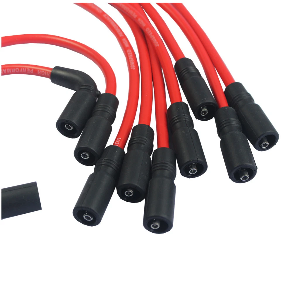 RED Spark Plug Wires For GMC JIMMY SONOMA & SAFARI 1995-2001 VORTEC V6 4.3L 262 - Image 4 of 4