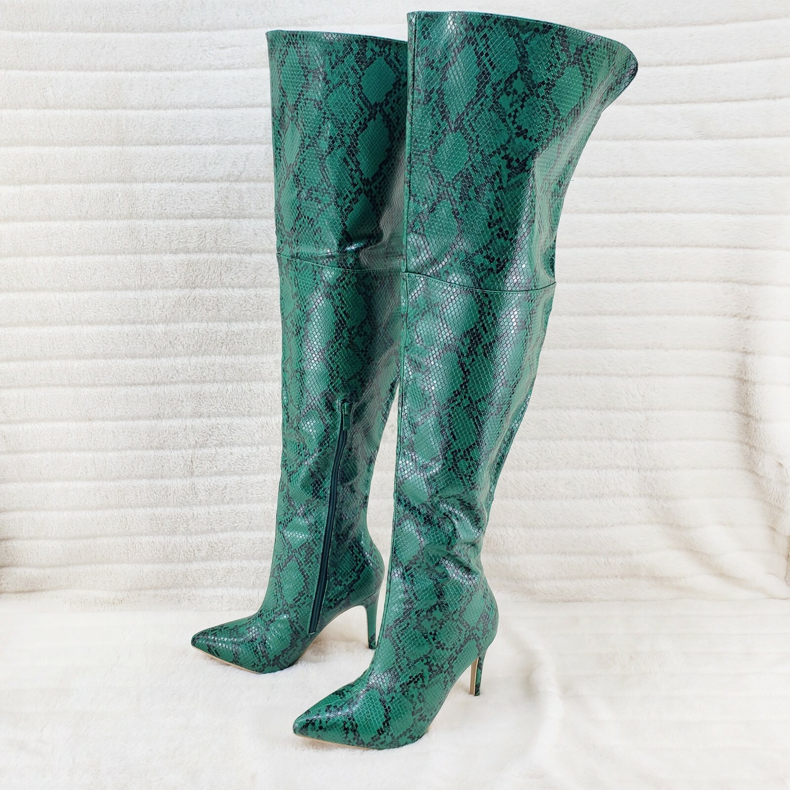 Bad Girlz Green Snake Print Wide Top 