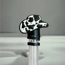 Cow Print Cowboy Hat Straw Topper