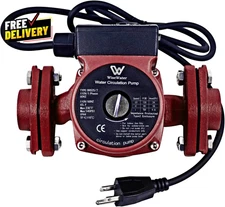 Wisewater 110V Circulation Pump 130W 13 GPM Hot Water Recirculating Pump 3 Speed