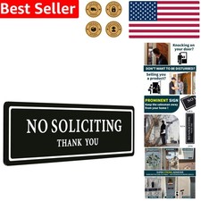 Durable 8.2x2.4 No Soliciting Sign - Stylish Acrylic for Home Protection