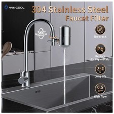 High Flow Sink Faucet Water Filter, 250 Gallons, Reduce Lead