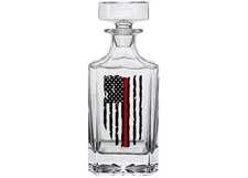 Rogue River Tactical Thin Red Line Tattered Worn American Flag USA Whiskey De...