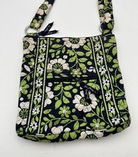 Vera Bradley Green Navy Floral Quilted Crossbody Shoulder Bag