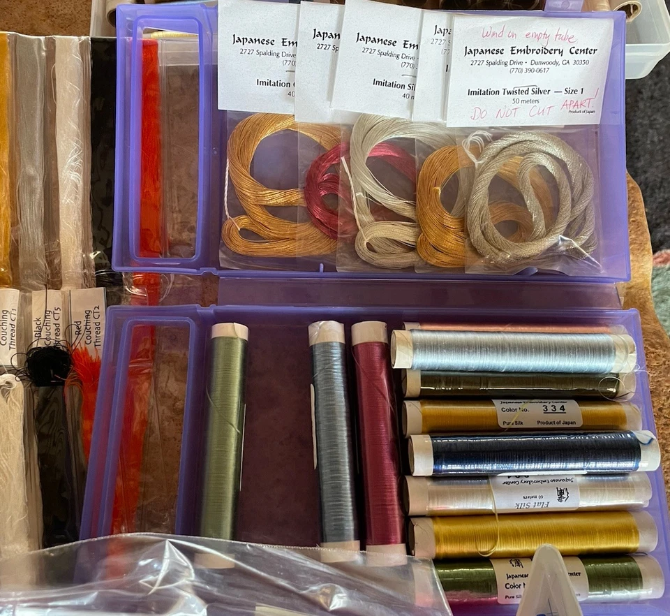 Traditional Japanese Hand Embroidery Silk Threads & Supplies - Image 3 of 4