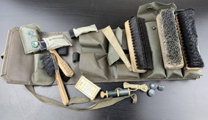 Original Swiss Army Shoe kit with polish, buttons ,thread, needles and case