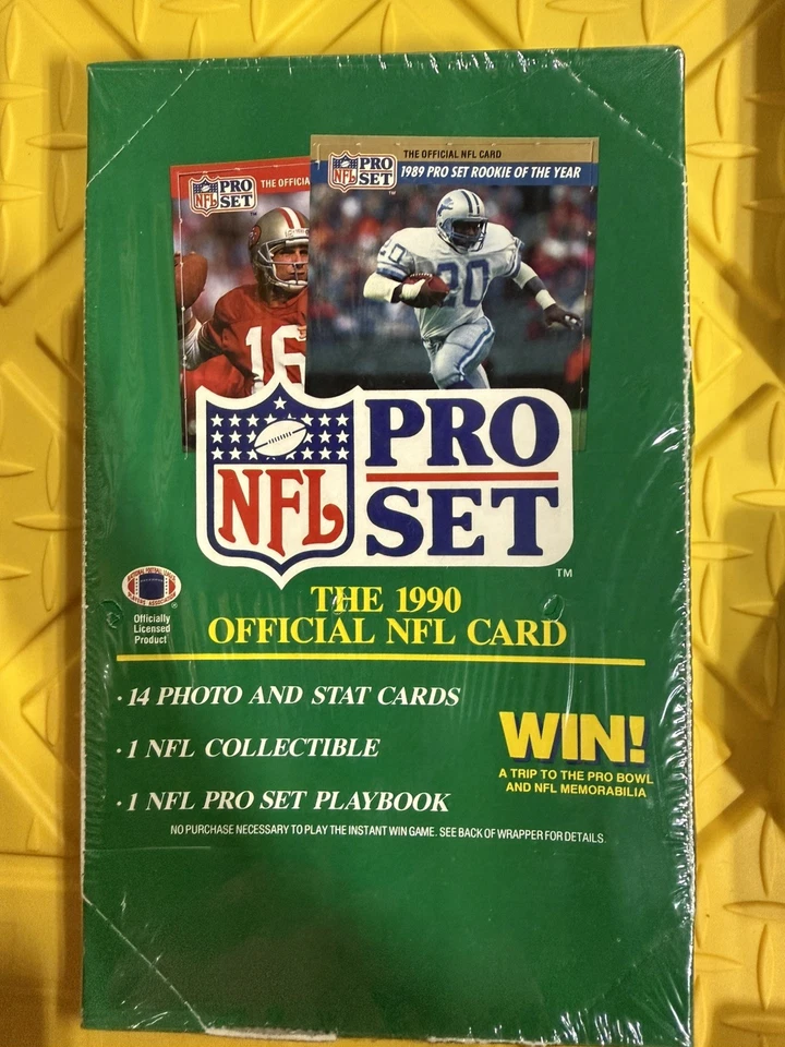 1990 Pro Set Series 1 NFL Football Trading Cards Factory Sealed Wax Box 36 Packs
