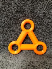 Lacrosse 3-Ball Display Stand 3d Printed Orange