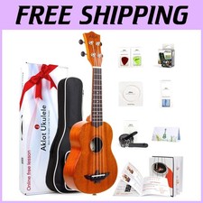 Solid Mahogany Soprano Ukulele with Gig Bag  Accessories