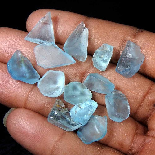 54.50 Ct Natural Sky Blue Topaz Rough Wholesale Lot Loose Gemstone - Picture 2 of 3