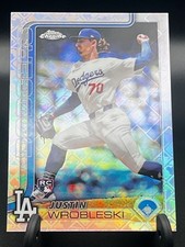 Justin Wrobleski 2025 Topps Chrome Logofractor #38 RC Rookie Los Angeles Dodgers