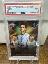 RODRI /100 PSA 9 Pop 6 Manchester City 2024 Topps Now Ballon D&rsquo;OR Case Hit SP