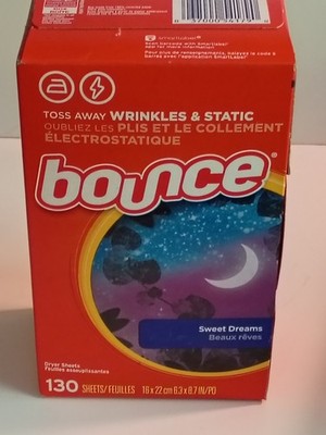 Bounce SWEET DREAMS 130 Dryer Sheets 1-Box Discontinued Sealed Free Shipping 