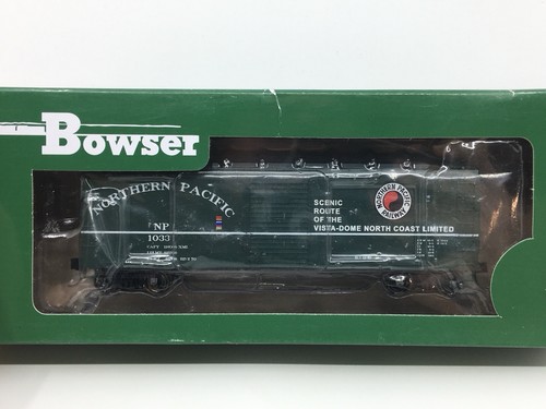HO Bowser 41296 Northern Pacific (verde oscuro) 40’ vagón de carga de una sola puerta NP #1033 | Condition: Used