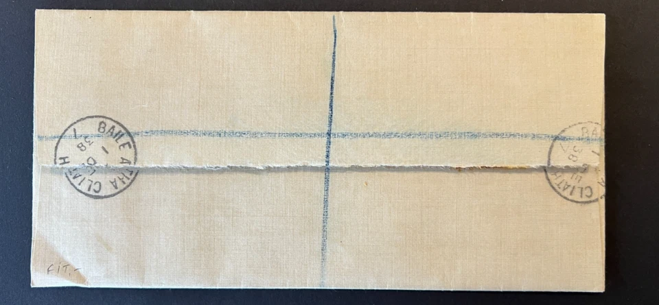 Caballitos de mar irlandeses 1938 SG99/100 2/6 y 5 en cubierta tejida registrada Dublín Irlanda Foto 4 de 4