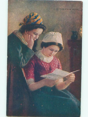#ad Pre Linen PRETTY WOMAN GETS A LETTER FROM HOME : make an offer AB7674 $1.99