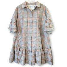 ASOS Edition Mini Shirt Dress Textured Pink US 6 UK 10 NWT