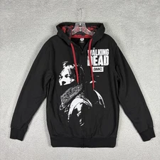 The Walking Dead Daryl Dixon Hoodie Men’s Small Black AOP Grunge Biker Comfort