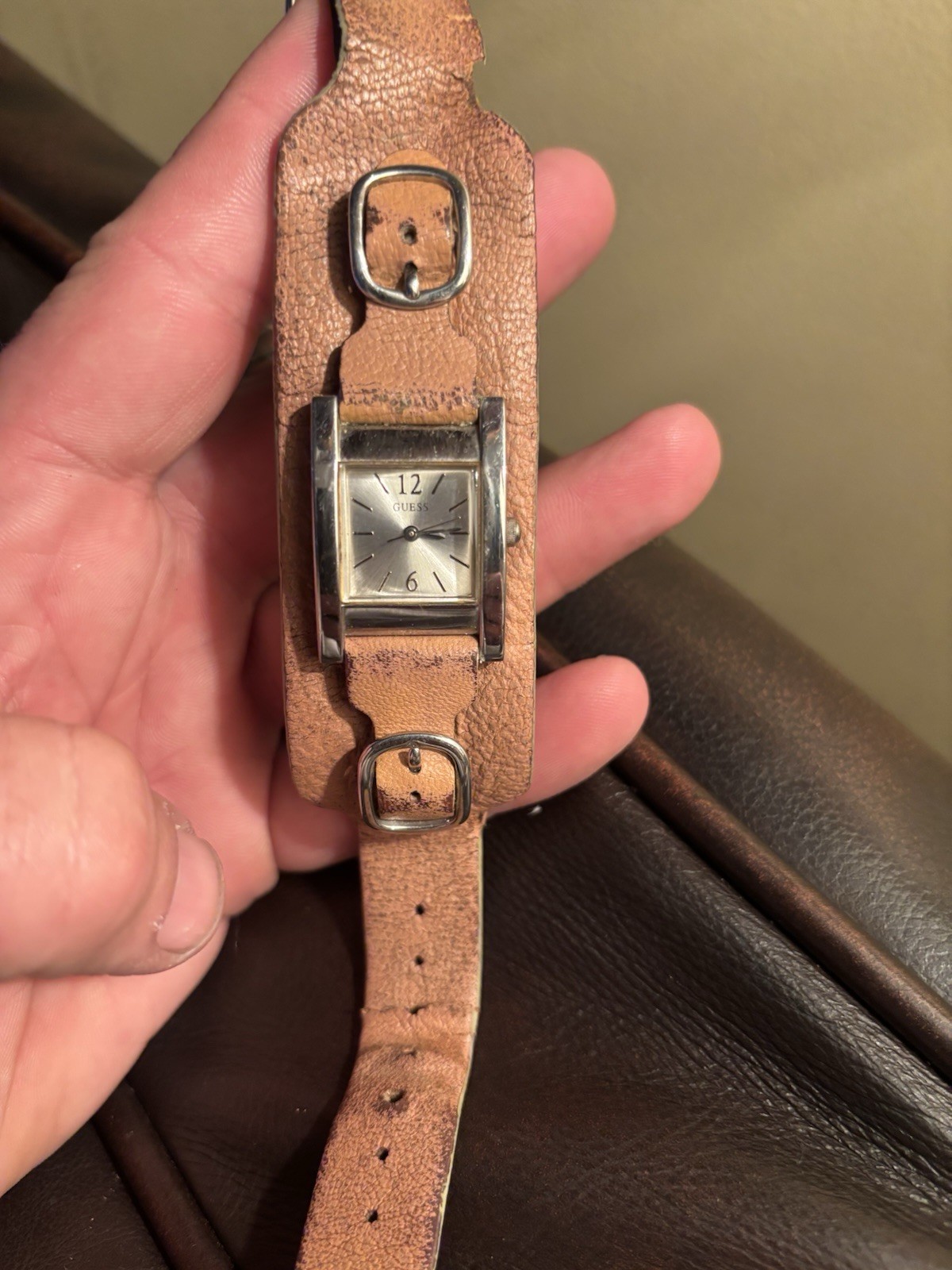 GUESS Rectangular Analog Wristwatch Silver Tone B… - image 3