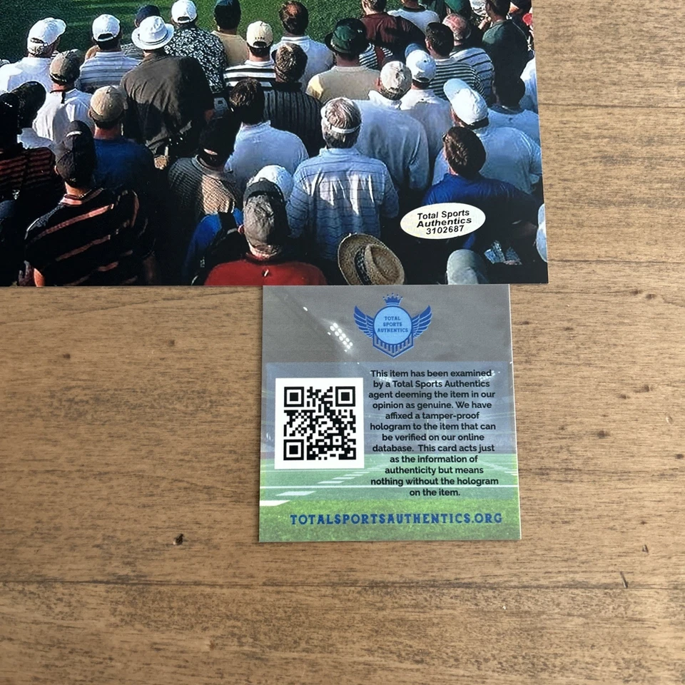FOTO FIRMADA 8x10 mate autografiada por Tiger Woods Sports Illustrated con certificado de autenticidad holo Foto 2 de 4