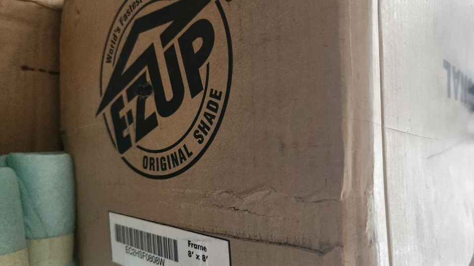 E-Z UP EC2HSF0808W Eclipse 8'x 8' WHITE FRAME ONLY Shade Canopy Tent Shelter NEW - Image 4 of 4