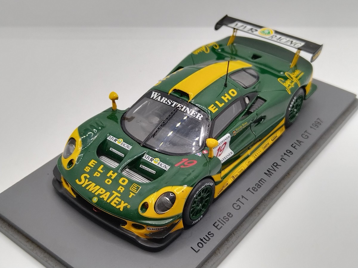 1/43　ロータス　エリーゼ　GT1　Team MVR　FIA　GT　1997　＃19 GT1 Lotus Elise -「elise gt1」(ミニカー) の落札相場・落札価格