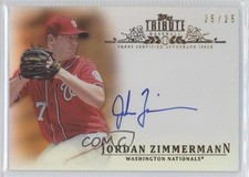 2013 Topps Tribute Auto Orange 25/25 Jordan Zimmermann #TA-JZ2 Auto 2x6
