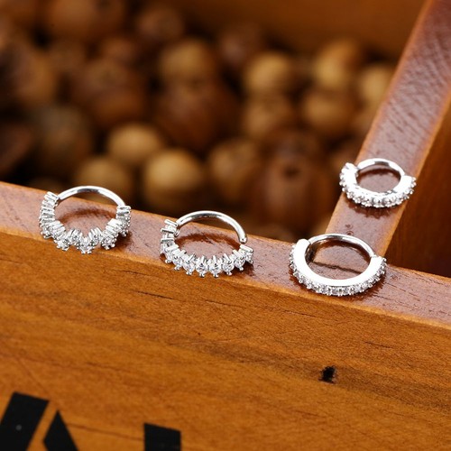 Body Piercing Jewelry Cartilage Helix Rhinestone Tragus Earrings Ear Studs - Picture 10 of 15