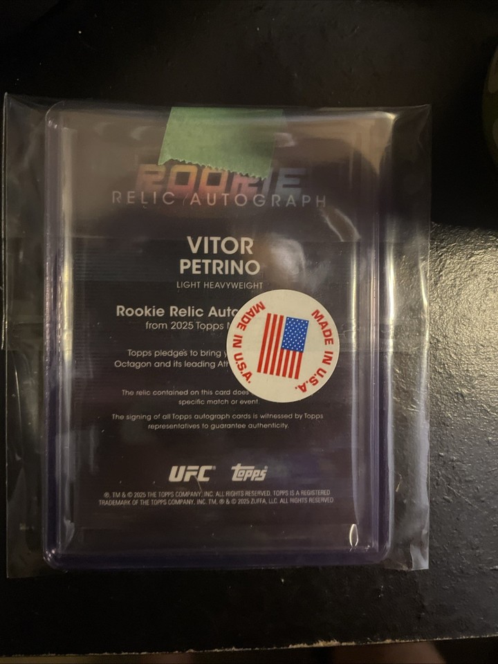 2025 Topps Midnight UFC Vitor Petrino Rookie Relic Auto | eBay