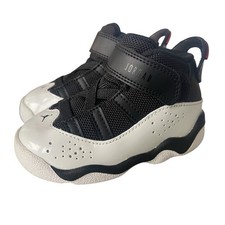 Jordan 6 Rings Black White University Red Sneakers 6C