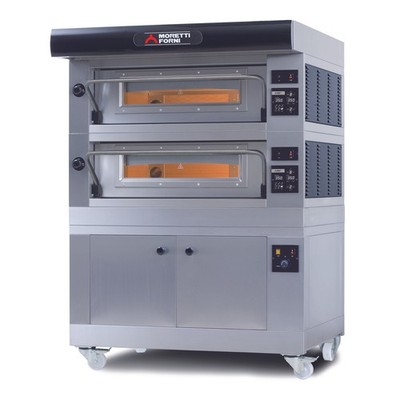 Moretti Forni AMALFI D2 46'' Electric Pizza Deck Oven, 2-Deck Brick, Dual-Powe...