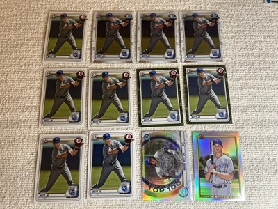 Bobby Witt Jr. Lot 12 Cards 2020 Bowman Chrome 1st Bowman, Green, Rainbow Foil
