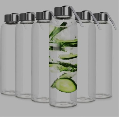 Glas Trinkflasche Trinkflasche 500ml Sport Gym Trinkflasche