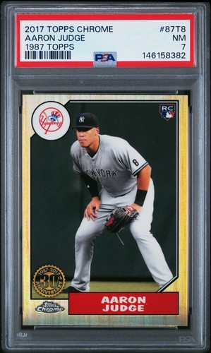 2017 Topps Chrome Aaron Judge 1987 RC Rookie #87T-8 Yankees PSA 7