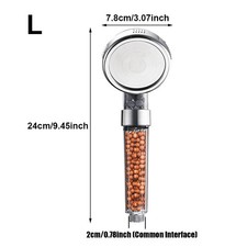 High Pressure Handheld Shower Head with Filter Beads Water Saving ABS Spray