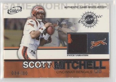 2002 Pacific Atomic Authentic Game-Worn Jersey 84/100 Scott Mitchell Patch 0rx8