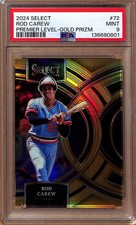 2024 Panini Select - Premier Level Rod Carew #72 Gold Prizm /10 - PSA 9