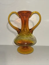 RARE Mid Century Modern Blenko Loving Cup Amphora Handled Vase