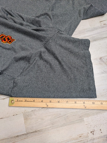 Nike Golf Oklahoma State Poloshirt Gr. XL DriFit grau schwarz gestreift Stretch - Bild 8 von 10