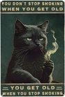 Cat Tin Metal Sign Vintage Wall Art with Gentle Expressions 8x12