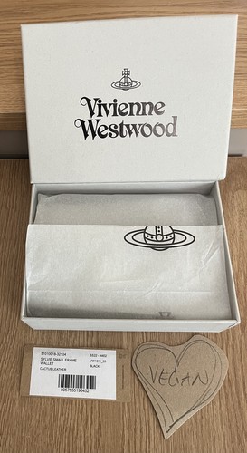 VIVIENNE WESTWOOD SYLVIE SMALL FRAME GELDBÖRSE SCHWARZ VEGAN-KAKTUS LEDER GESCHENKBOX - Bild 10 von 15
