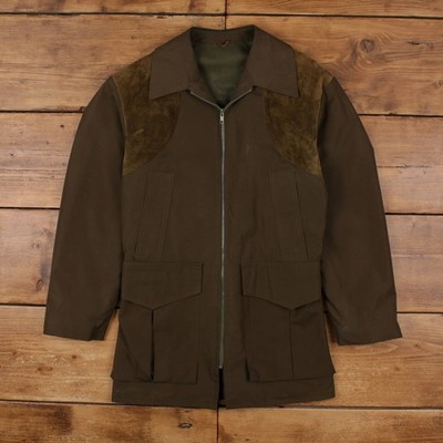 Vintage Eduard Kettner Jagdjacke L Herren 80er grün Canvas Feldmantel
