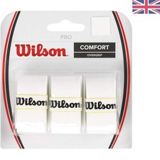 Image of Wilson White Overgrip Pro, Pack of 3 – Lightweight, High-Performance Tennis Grip