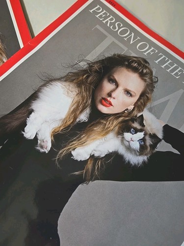 Taylor Swift 2023 Time Magazine Person Of The YEAR Set 3 Covers Cat~Denim! EUC A - Picture 7 of 14