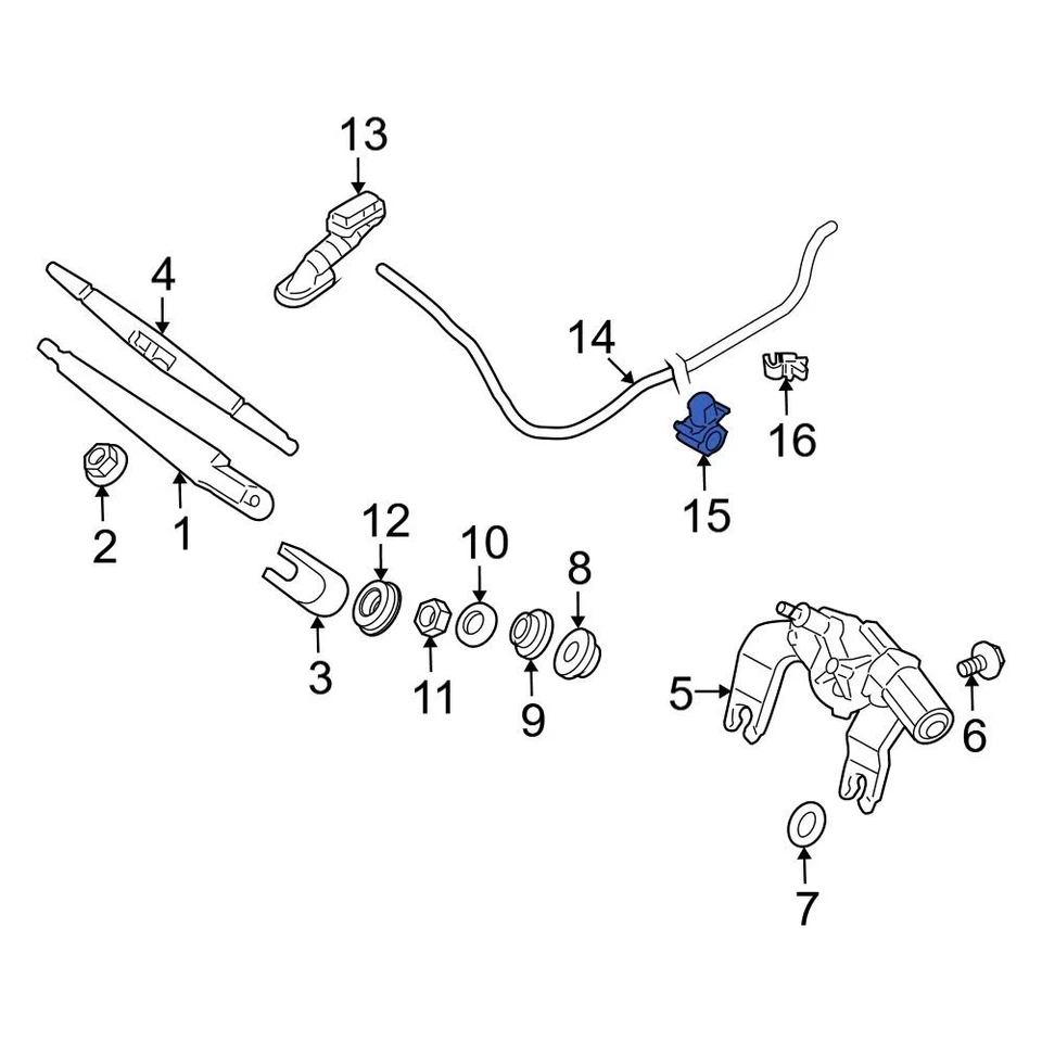 For Hyundai Sonata 1999-2024 Hyundai 8119933000 Hood Release Cable Clip - Image 2 of 4