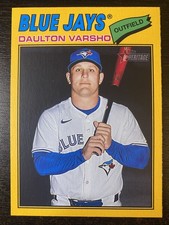 2026 Topps Heritage - Daulton Varsho #223 Dark Yellow Border Toronto Blue Jays